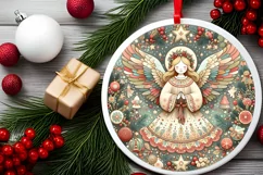 Round Christmas Ornament Sublimation|Clipart Product Image 2