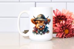 Investigative Baby Highland Cow PNG Product Image 2