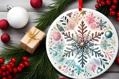 Round Christmas Ornament Sublimation|Clipart Product Image 2