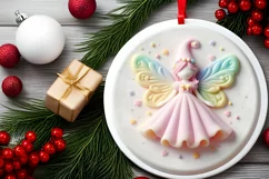 Round Christmas Ornament Sublimation|Clipart Product Image 2