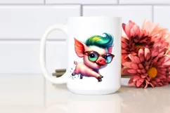 Cute Baby Pig Running PNG Product Image 2