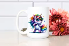 Cute Baby Unicorn Dancing PNG Product Image 2