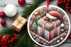 Round Christmass Ornament PNG Product Image 2