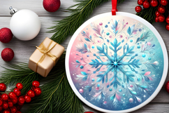 Round Christmass Ornament PNG Product Image 2