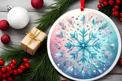 Round Christmas Ornament Sublimation|Clipart Product Image 2