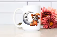Cute Baby Sloth on Moon, High-Res PNG Product Image 2