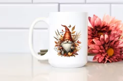 Detailed Autumn Gnome Watercolor PNG Product Image 2