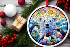 Round Christmass Ornament PNG Product Image 2