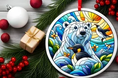 Round Christmas Ornament Sublimation|Clipart Product Image 2