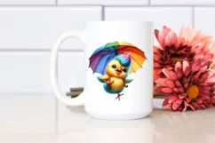 Cute Baby Chicken Jumping PNG Product Image 2