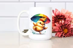 Cute Baby Chicken Jumping PNG Product Image 2