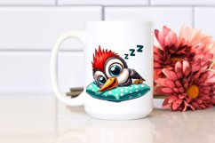 Colorful Baby Woodpecker Cartoon Clipart Product Image 2