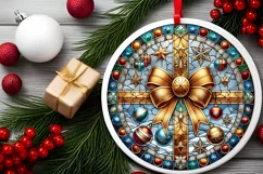 Round Christmas Ornament Sublimation|Clipart Product Image 1