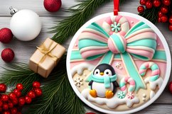 Round Christmas Ornament Sublimation|Clipart Product Image 2