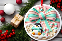 Round Christmass Ornament PNG Product Image 2