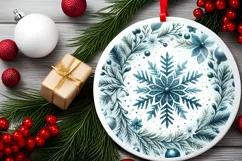 Round Christmas Ornament Sublimation|Clipart Product Image 2