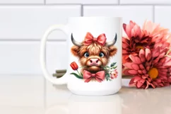 Funny Highland Cow Confused Clipart Product Image 2