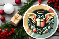 Round Christmas Ornament Sublimation|Clipart Product Image 1