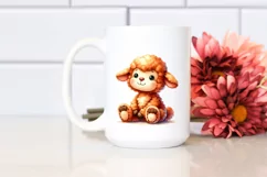Small Vibrant Colorful Old Plush Lamb PNG Product Image 2