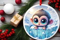 Round Christmas Ornament Sublimation|Clipart Product Image 2