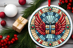 Round Christmass Ornament PNG Product Image 2