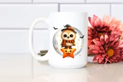 Digital Painting Owl on a Star PNG Product Image 2