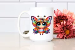 Colorful Watercolor Cute Baby Butterfly Dressed for Product Image 2