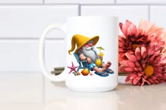 Detailed Gnome Beach Wear Yellow Hat | Clipart Product Image 2
