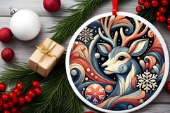 Round Christmas Ornament Sublimation|Clipart Product Image 2