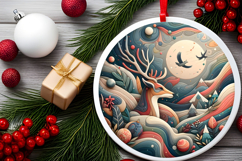 Round Christmass Ornament PNG Product Image 2