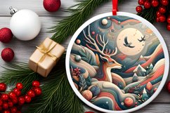 Round Christmas Ornament Sublimation|Clipart Product Image 2