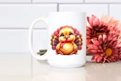 Vibrant Watercolor Baby Turkey Product Image 2