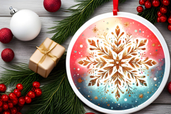 Round Christmass Ornament PNG Product Image 2