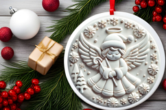 Round Christmass Ornament PNG Product Image 2