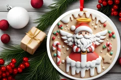 Round Christmas Ornament Sublimation|Clipart Product Image 1