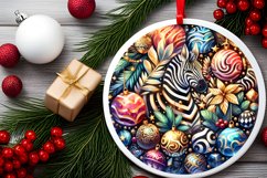 Round Christmas Ornament Sublimation|Clipart Product Image 2