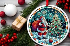 Round Christmas Ornament Sublimation|Clipart Product Image 1