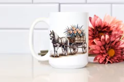 Vintage Horse Watercolor Summer Sticker Clipart Product Image 2