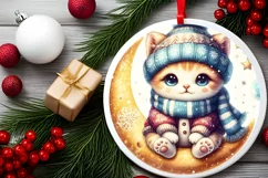 Cute Digital Painting Featuring Cute Baby Kitten PNG Product Image 2