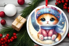 Cute Digital Painting Featuring Cute Baby Kitten PNG Product Image 2