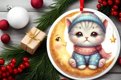 Cute Digital Painting Featuring Cute Baby Kitten PNG Product Image 2