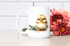 Cute Baby Chicken Watercolor PNG Product Image 2