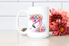 Cartoon-Style Flamingo Flower Crown Product Image 2