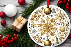 Round Christmass Ornament PNG Product Image 2