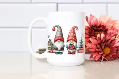 Cute Christmas Gnomes in Semiprofile PNG Product Image 2