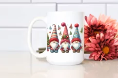 Cute Christmas Gnomes in Semiprofile PNG Product Image 2