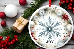 Round Christmas Ornament Sublimation|Clipart Product Image 2