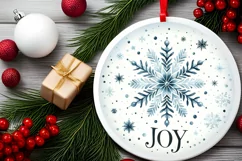 Round Christmas Ornament Sublimation|Clipart Product Image 2