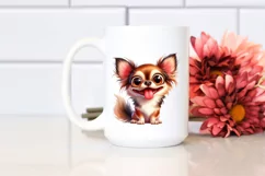 Colorful Crazy Looking Chihuahua Clipart Product Image 2
