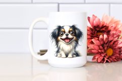 Colorful Crazy Looking Japanese Chin Clipart Product Image 2